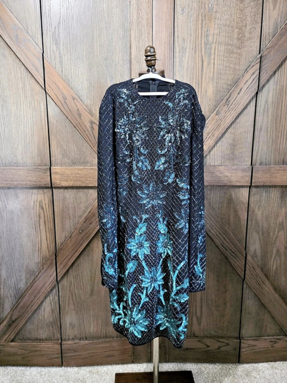 Needle & Thread Floral Sequin Mini Dress